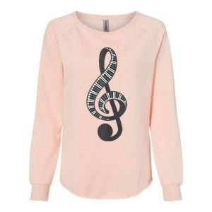 Cute Piano Keyboard Treble Clef Music Note Art Music Gift Womens California Wash Sweatshirt