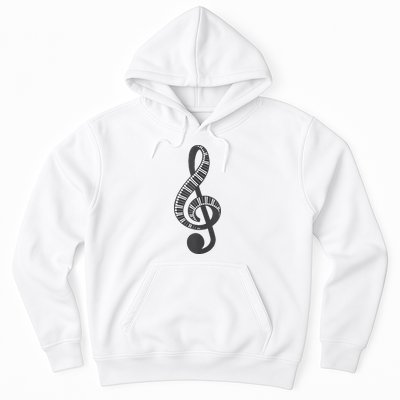 Cute Piano Keyboard Treble Clef Music Note Art Music Gift Hoodie