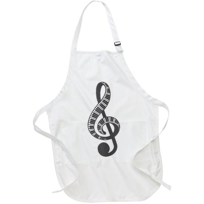 Cute Piano Keyboard Treble Clef Music Note Art Music Gift Apron