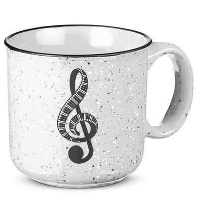 Cute Piano Keyboard Treble Clef Music Note Art Music Gift 15oz Campfire Ceramic Mug