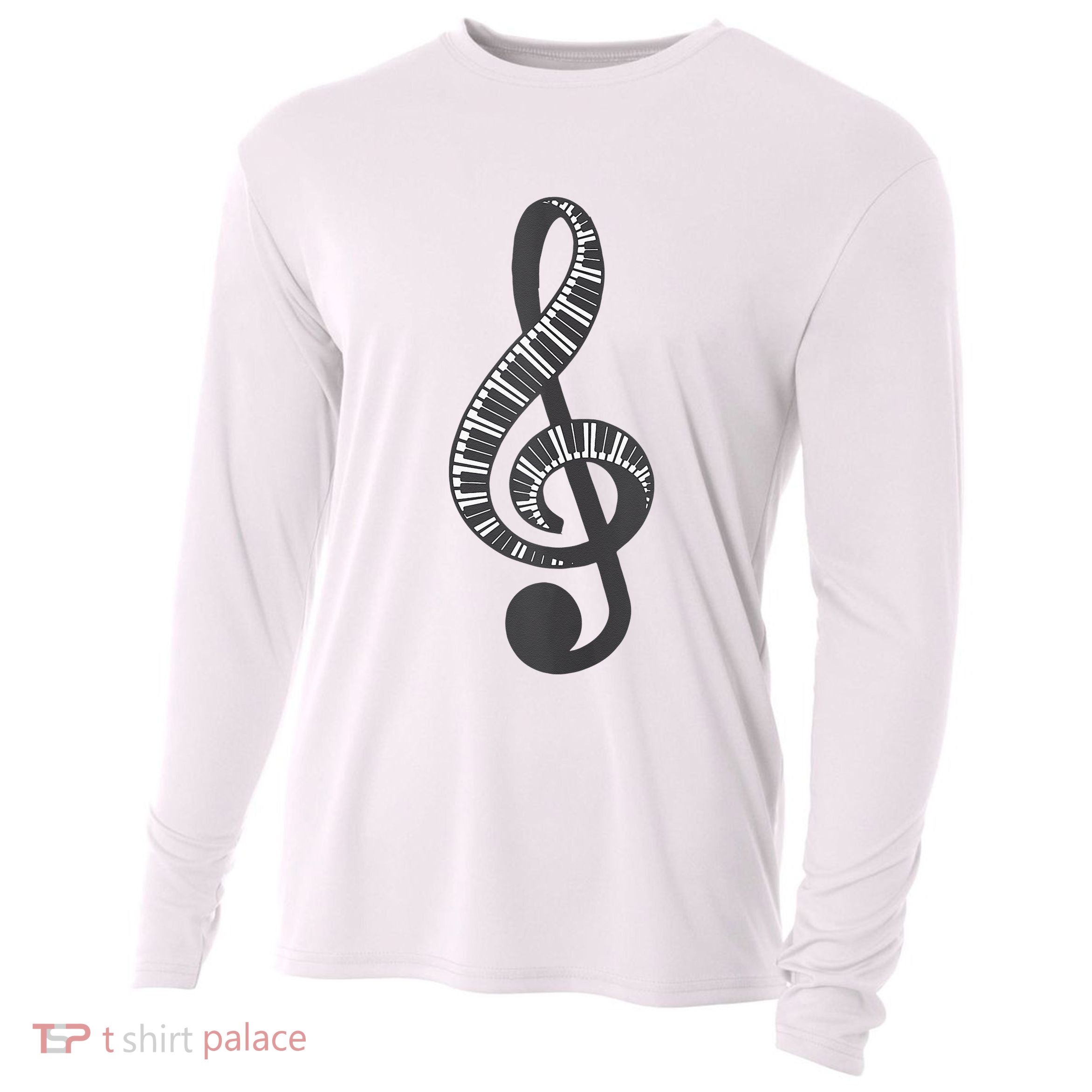 Cute Piano Keyboard Treble Clef Music Note Art Music Gift Cooling Performance Long Sleeve Crew