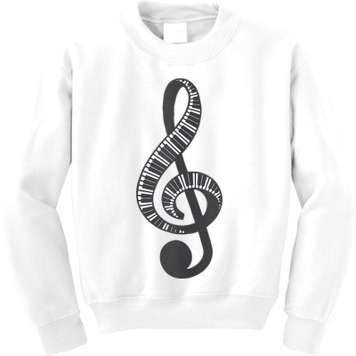 Cute Piano Keyboard Treble Clef Music Note Art Music Gift Kids Sweatshirt