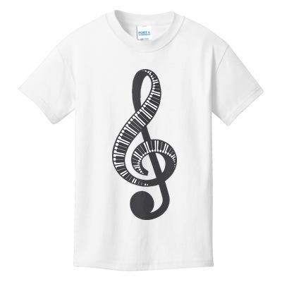 Cute Piano Keyboard Treble Clef Music Note Art Music Gift Kids T-Shirt