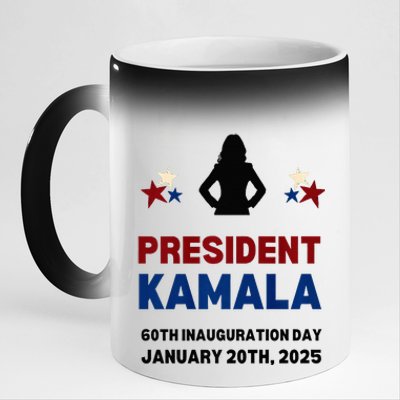 Cool President Kamala Harris 2024 Inauguration Day Souvenir 11oz Black Color Changing Mug