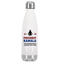 Cool President Kamala Harris 2024 Inauguration Day Souvenir Stainless Steel Insulated Water Bottle