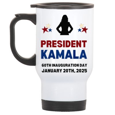 Cool President Kamala Harris 2024 Inauguration Day Souvenir Stainless Steel Travel Mug