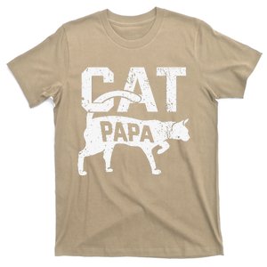 Cat Papa Kitten Pet Owner Meow Fathers Day T-Shirt