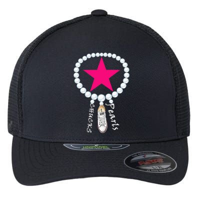 Chucks & Pearls Kamala Funny Converse Women Men Flexfit Unipanel Trucker Cap