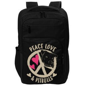 Cute Peace Love And Pitbulls And Gift Impact Tech Backpack