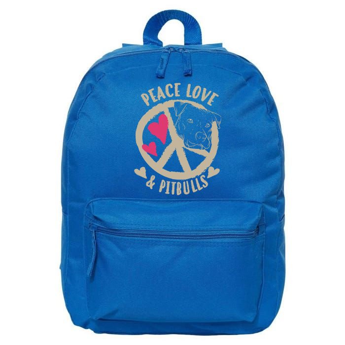 Cute Peace Love And Pitbulls And Gift 16 in Basic Backpack