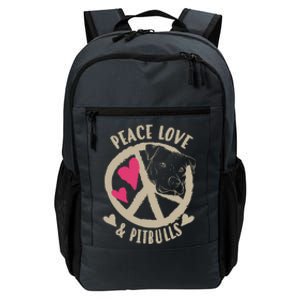 Cute Peace Love And Pitbulls And Gift Daily Commute Backpack