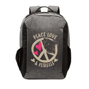 Cute Peace Love And Pitbulls And Gift Vector Backpack