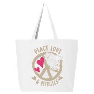 Cute Peace Love And Pitbulls And Gift 25L Jumbo Tote