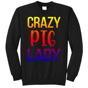 Crazy Pig Lady Pig Mom Pig Lover Pig Mama Pig Owner Cool Gift Sweatshirt