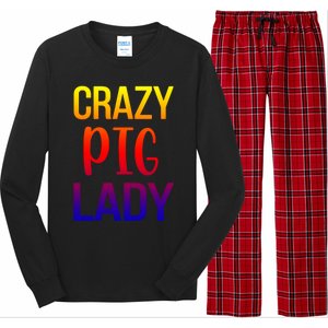 Crazy Pig Lady Pig Mom Pig Lover Pig Mama Pig Owner Cool Gift Long Sleeve Pajama Set