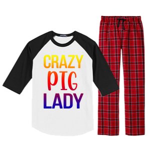 Crazy Pig Lady Pig Mom Pig Lover Pig Mama Pig Owner Cool Gift Raglan Sleeve Pajama Set