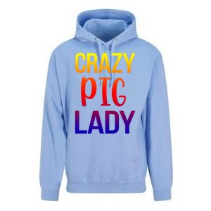 Crazy Pig Lady Pig Mom Pig Lover Pig Mama Pig Owner Cool Gift Unisex Surf Hoodie