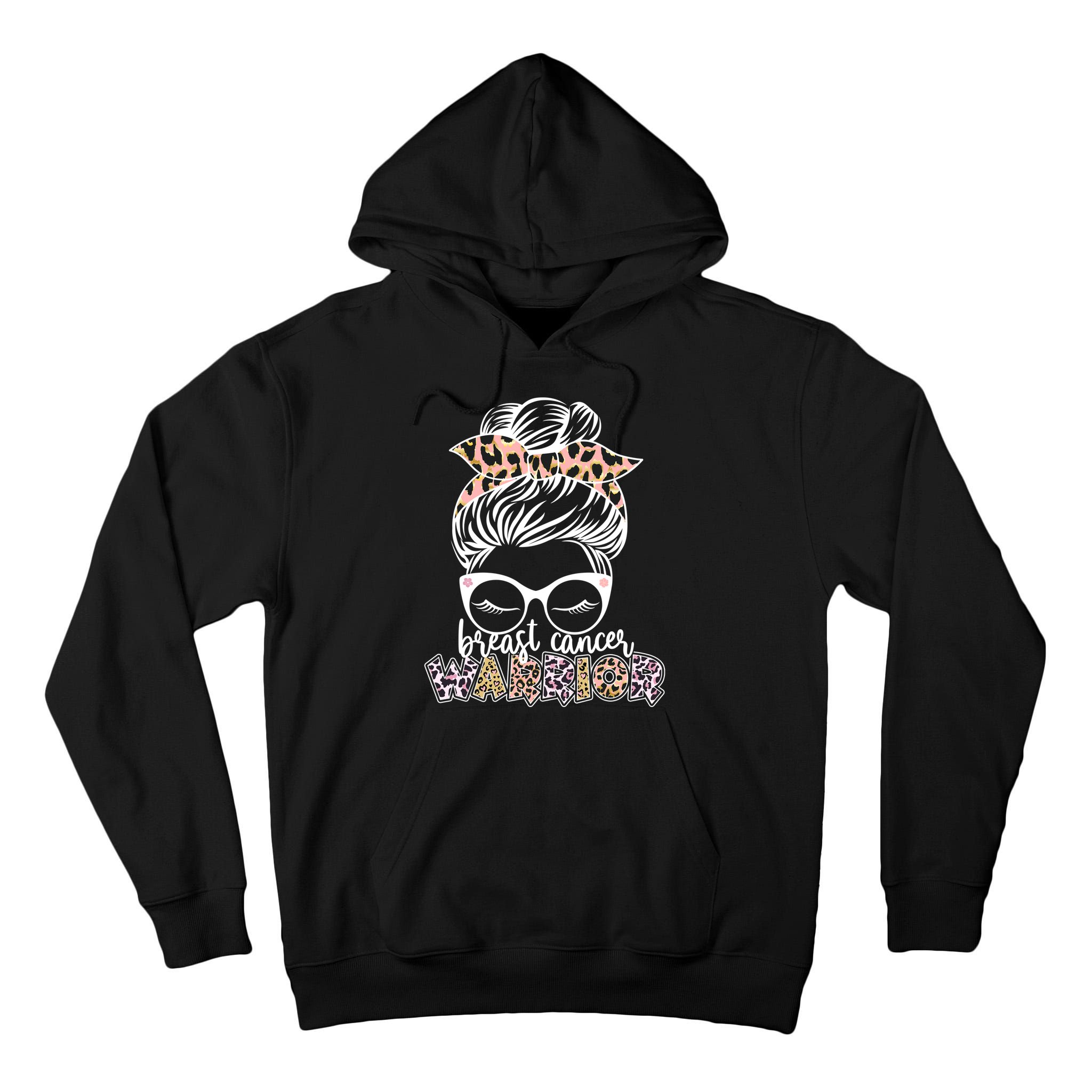 Cute Pink Leopard Print Breast Cancer Warrior Tall Hoodie