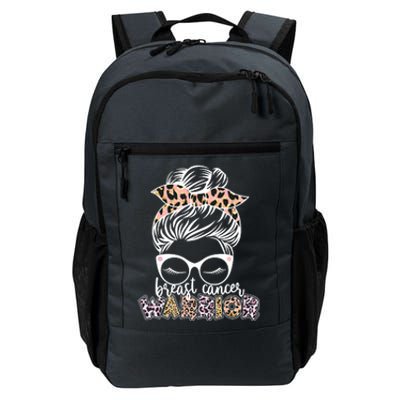 Cute Pink Leopard Print Breast Cancer Warrior Daily Commute Backpack