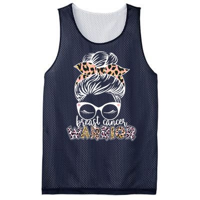 Cute Pink Leopard Print Breast Cancer Warrior Mesh Reversible Basketball Jersey Tank