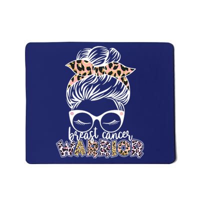 Cute Pink Leopard Print Breast Cancer Warrior Mousepad