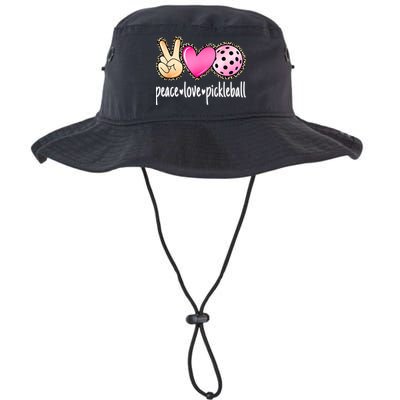 Cute Pickleballpeace Love Pickleball Lover Leopard Print Best Gift Bucket Hat