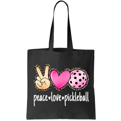 Cute Pickleballpeace Love Pickleball Lover Leopard Print Best Gift Bag