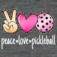 Cute Pickleballpeace Love Pickleball Lover Leopard Print Best Gift 7 Panel Mesh Trucker Snapback Hat
