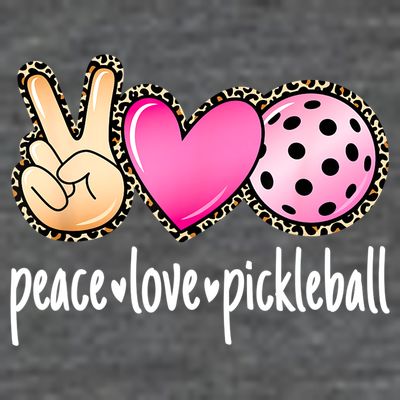 Cute Pickleballpeace Love Pickleball Lover Leopard Print Best Gift T-Shirt
