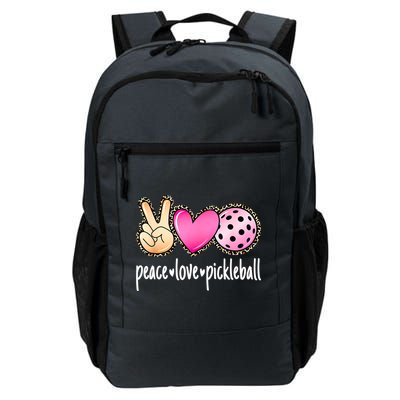 Cute Pickleballpeace Love Pickleball Lover Leopard Print Best Gift Backpack