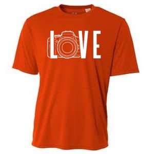 Cute Photography Love Text Camera For Photographer Gift Cooling Performance Crew T-Shirt