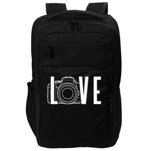 Cute Photography Love Text Camera For Photographer Gift Impact Tech Backpack