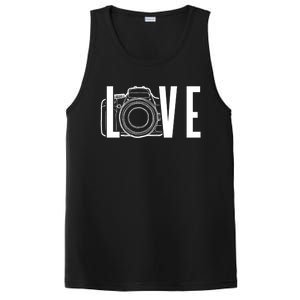 Cute Photography Love Text Camera For Photographer Gift PosiCharge Competitor Tank