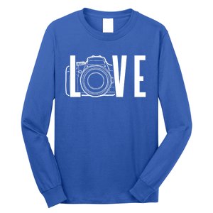 Cute Photography Love Text Camera For Photographer Gift Long Sleeve Shirt