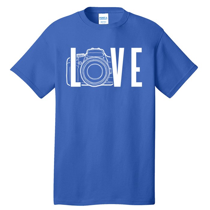 Cute Photography Love Text Camera For Photographer Gift Tall T-Shirt