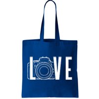 Cute Photography Love Text Camera For Photographer Gift Tote Bag