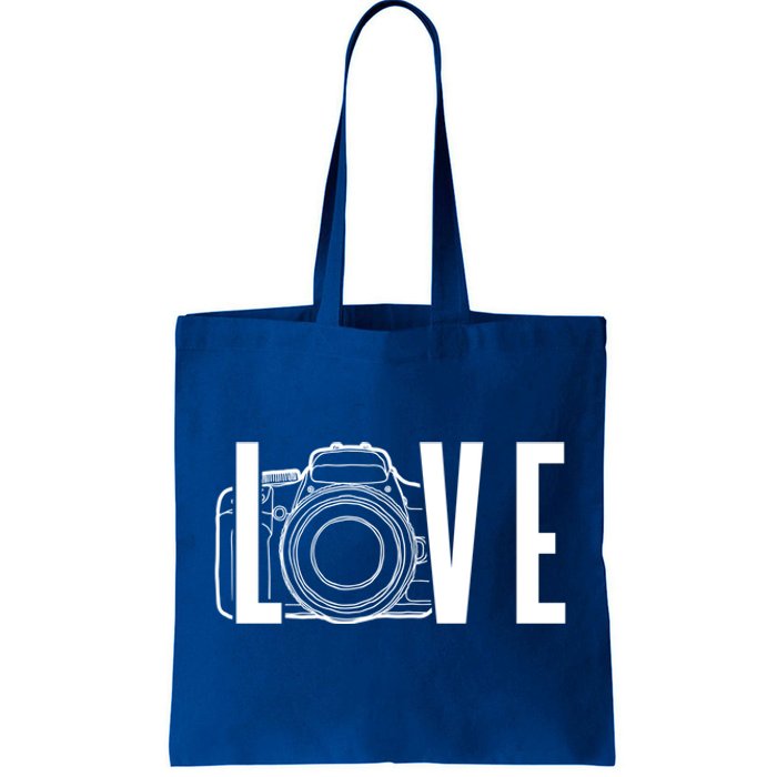 Cute Photography Love Text Camera For Photographer Gift Tote Bag