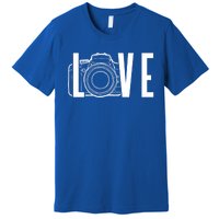 Cute Photography Love Text Camera For Photographer Gift Premium T-Shirt