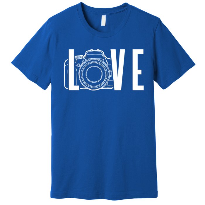 Cute Photography Love Text Camera For Photographer Gift Premium T-Shirt