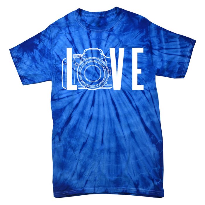 Cute Photography Love Text Camera For Photographer Gift Tie-Dye T-Shirt