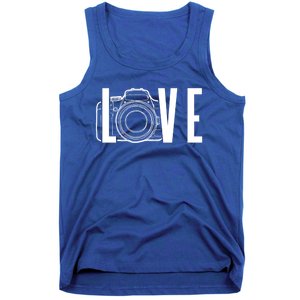 Cute Photography Love Text Camera For Photographer Gift Tank Top