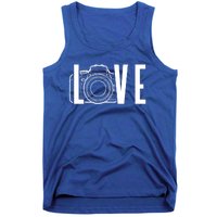 Cute Photography Love Text Camera For Photographer Gift Tank Top