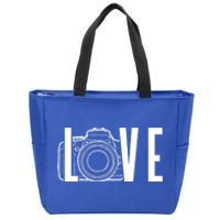 Cute Photography Love Text Camera For Photographer Gift Zip Tote Bag