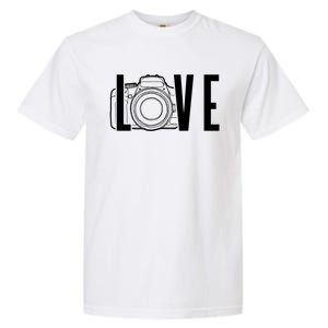 Cute Photography Love Text Camera For Photographer Gift Garment-Dyed Heavyweight T-Shirt