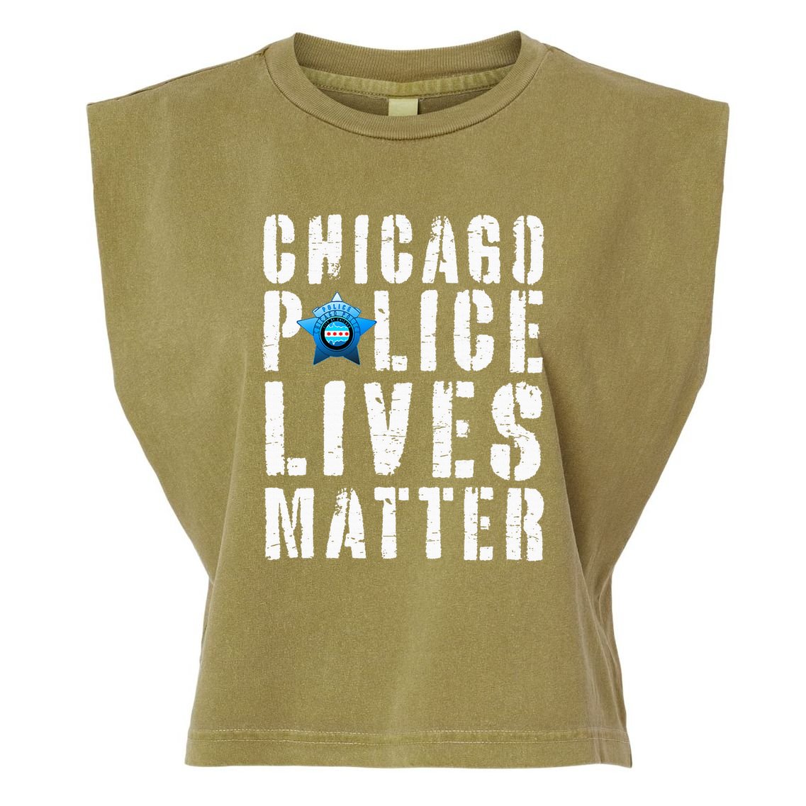 Chicago Police Lives Matter Protect Chicago Cops Garment-Dyed Women's Muscle Tee