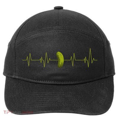 Cucumber Pickle Lover Heartbeat 7-Panel Snapback Hat