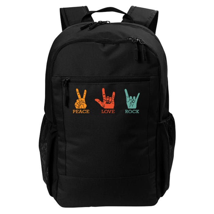 Classic Peace Love Rock Vintage Concert Band Rock Music Daily Commute Backpack