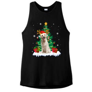 Christmas Pajama Labrador Retriever Tree Xmas Dog Dad Mom Cute Gift Ladies PosiCharge Tri-Blend Wicking Tank