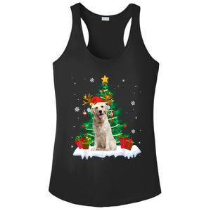 Christmas Pajama Labrador Retriever Tree Xmas Dog Dad Mom Cute Gift Ladies PosiCharge Competitor Racerback Tank