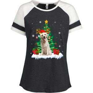 Christmas Pajama Labrador Retriever Tree Xmas Dog Dad Mom Cute Gift Enza Ladies Jersey Colorblock Tee